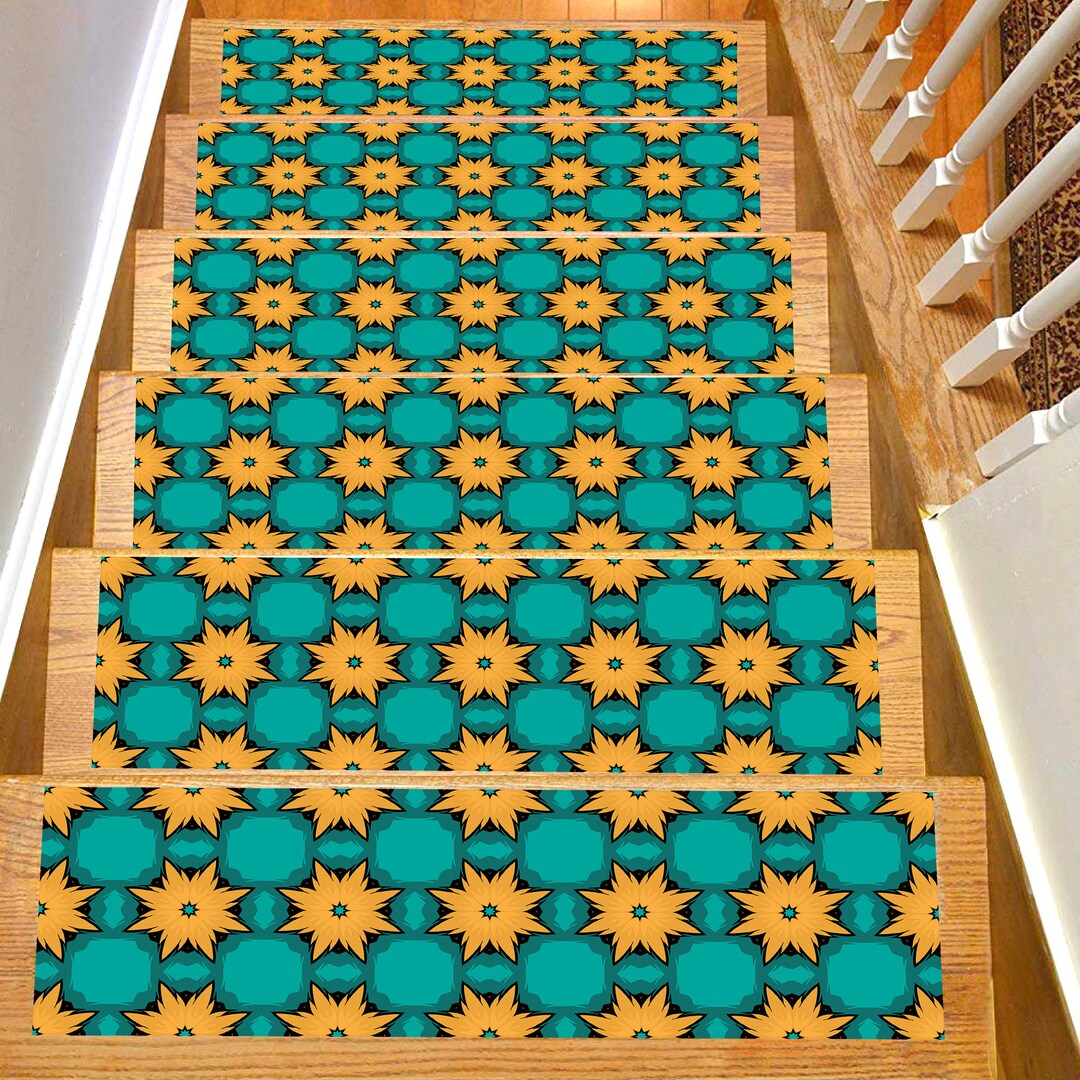 Stair Rug, Stair Treads Rug, Stair Treads Set of 13 Special Designs for ...