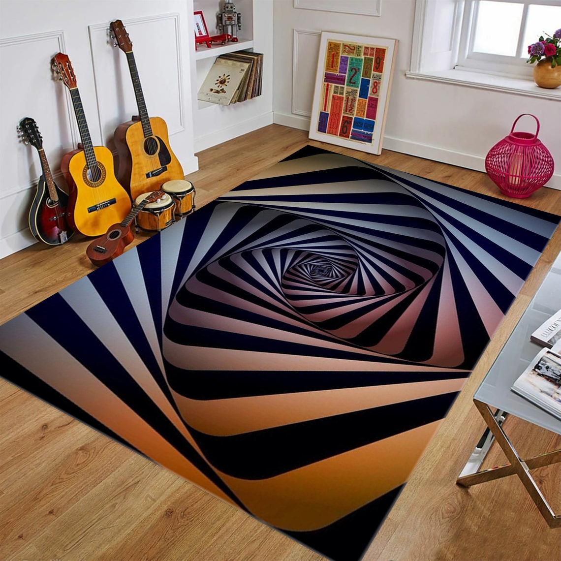 3D Vortex Illusion Rug: Non-slip Area Carpet - Etsy