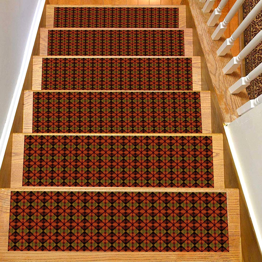 Stair Rug, Stair Treads Rug, Stair Treads Set of 13 Special Designs for ...
