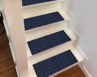 Peldaños de escalera de colección tradicional, alfombras para escalones, alfombras para escaleras, decoración de escaleras, decoración del hogar, alfombras para escaleras personalizadas, peldaños de escalera de moqueta básica, alfombra de pasillo para escaleras