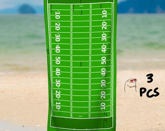 Set di teli da campo da football, set di teli mare NFL, set di teli per ragazzi, set di teli da piscina, telo mare personalizzato, regalo per le vacanze, telo mare, telo da piscina con nome