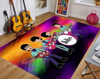 The Beatles Rug: Non-Slip Fan Carpet for Living Room or Kids Room