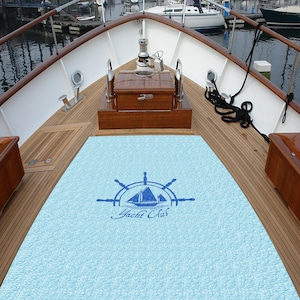 Custom Anchor Sailing Mat, Custom Beach Decor, Custom Yacht Mat, Yacht Club Gift, Nautical Gift, Lake Cabin Gifts, Ship Mat, Yacht Mat