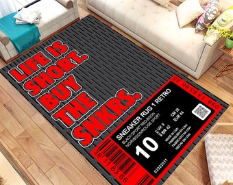 Hypebeast Rug,Sneakerhead Rug,Sneakers Rug,Custom Rug,Gift For Women,Gift For Man,Sport Rug,Rugs For Living Room,Rug arts,Personalized Gifts