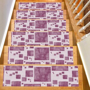 Geometric rugs,Stair Runners, Stair Rug, Stair Treads Rug,Safer Stair Treads For Your Loved Ones, Soft Steps, Gift,Gift For Her,Gift For Him