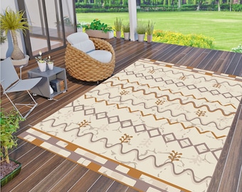 Outdoor Rug,Garden Rug,Patio Rug,Outdoor Decor,Outdoor Patio Rug,Farmhouse Rug,Area Rug,Classic Rug,Garden Decor,Geometric Rug,Entry Way Rug