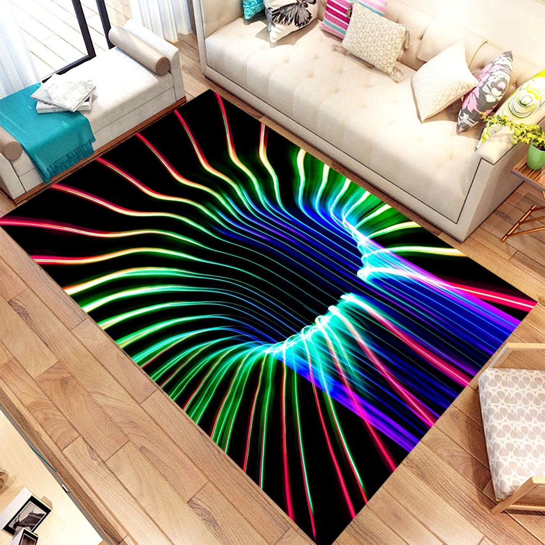 Three Dimension Design Rugs 3D Vortex, Illusion Rug, for Living Room Rug,fan Carpet,area Rug,non ...