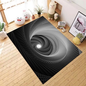 3D Vortex, Illusion Rug,for Living Room Rug,fan Carpet,area Rug,non ...