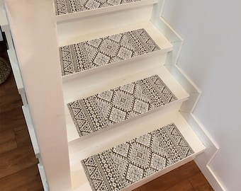 Peldaños de escalera de colección tradicional, alfombras para escalones, alfombras para escaleras, decoración de escaleras, decoración del hogar, alfombras para escaleras personalizadas, peldaños de escalera de moqueta básica, alfombra de pasillo para escaleras