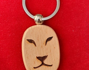 Wooden key ring