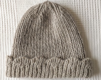 Knitting Pattern: Knit One Purl One Hat