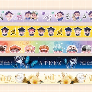 ATEEZ Inspired Washitape | Seonghwa. Hongjoong, Yunho, Yeosang, Mingi, San, Wooyoung, Jongho