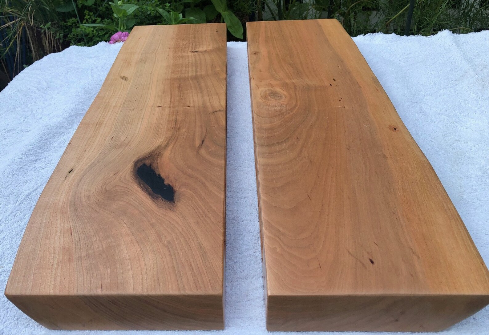 Solid Cherry Live Edge Floating Shelf Etsy