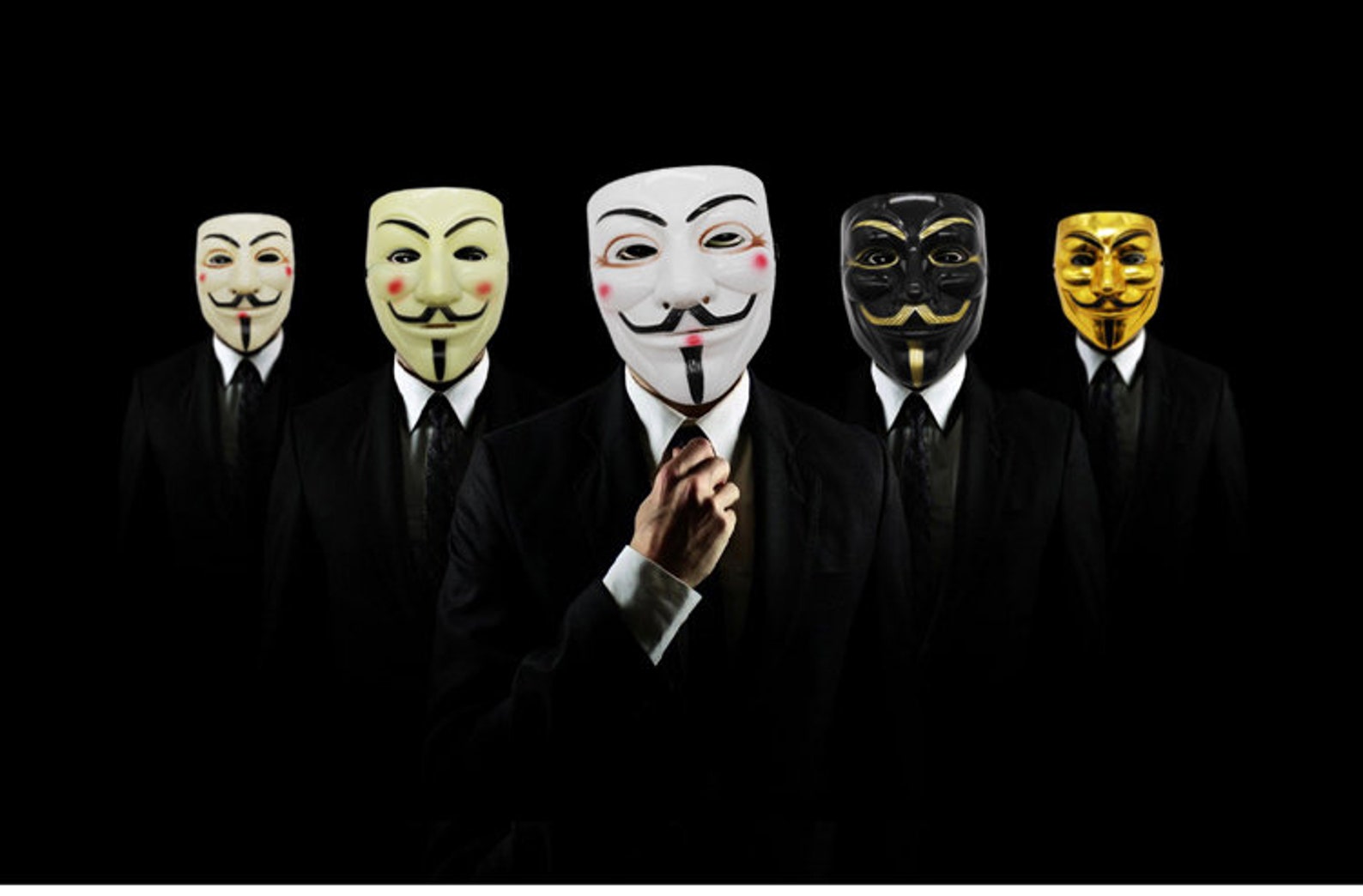 Máscara de hacker de Halloween máscara de traje anónimo Etsy