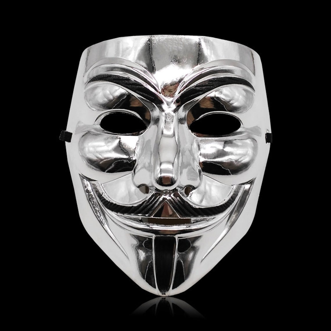 Máscara de hacker de Halloween máscara de traje anónimo Etsy