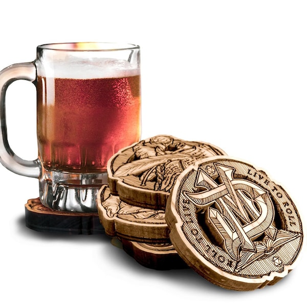 DnD Wood Round Coasters - 5" Wide | 24 designs | Classes and Monsters