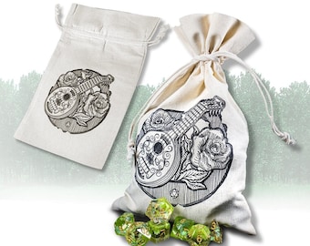 DnD Class Dice Drawstring Bags | 24 Designs | Classes and Monsters