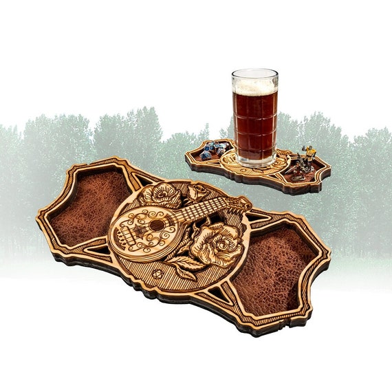 24 Designs DnD Dual-Tray Dice Coasters | D&D Class and Monster Designs | Dungeons and Dragons Accessory | 5e | DM Dungeon Master Gift