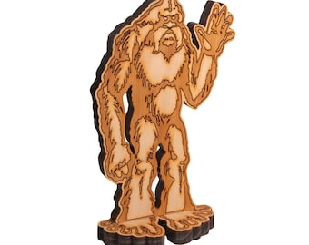 8 Inch Tall Bigfoot Sasquatch | 1/2" Thick Premium Wood | Gift for Dad or Grandpa | Birthday present | Fun Father's Day Idea | Made In USA