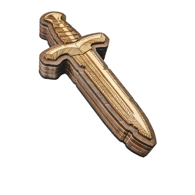 Dagger Shortsword Wooden DnD Dice Case Rolling Tray Pencil Etsy