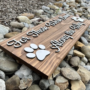 Custom Pet Sign 9.25x24in , 3D Pet Name Sign, Custom Dog Name Sign, Personalized, Dog Paw Sign, Dog Food Area Sign, Memorial Sign