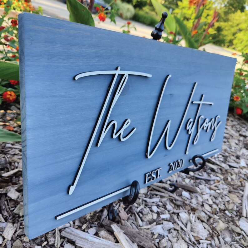 Personalized Last Name Sign Custom Wood Last Name Sign Etsy