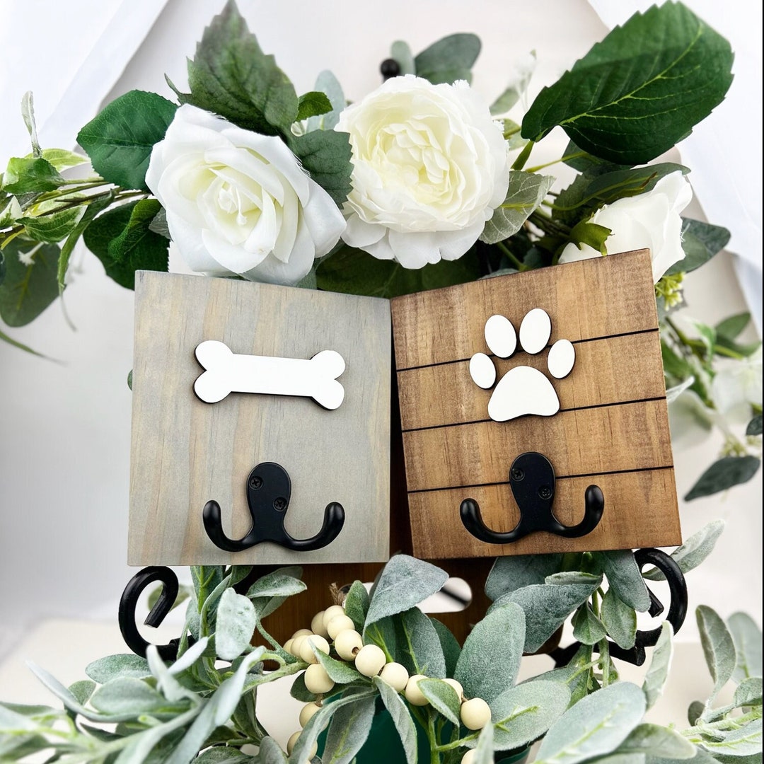 Mini Key Holder, Dog Leash Holder, Towel Hook, Pet Leash Holder, Pet Sign, Dog Sign, Gifts for