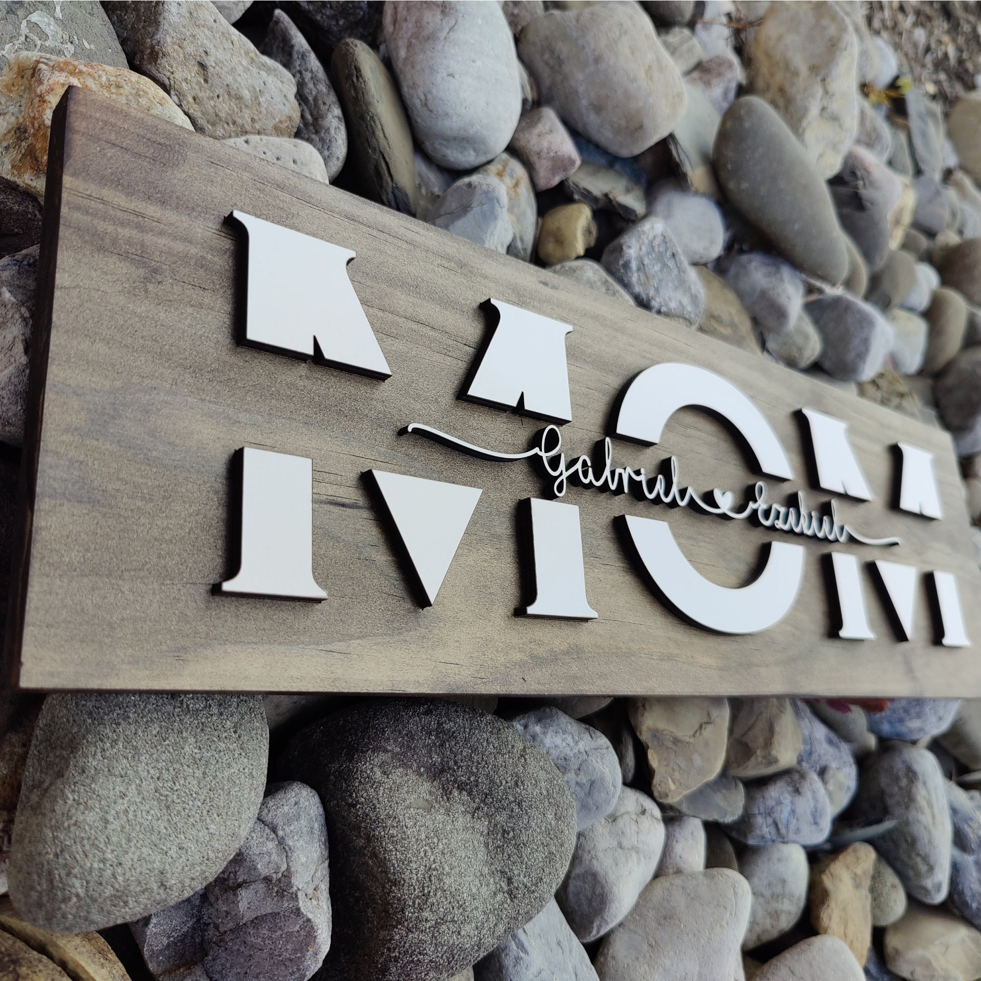 Mom Wood Sign With Kids Names, Mother's Day, Birthday Gift for Mom ...