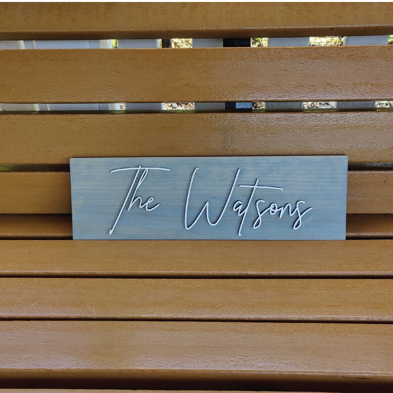 Personalized Last Name Sign Custom Wood Last Name Sign Etsy