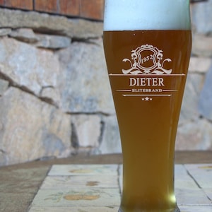 Wheat glass with personal engraving of name and year of birth - 500 ml capacity