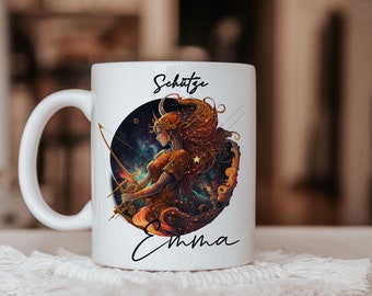 Mug personalized zodiac sign Sagittarius name | Coffee mug personalized horoscope Sagittarius desired name