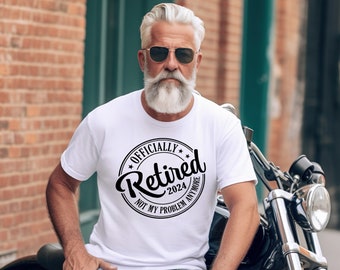 T-Shirt Officially Retired - für den zukünftigen - oder schon aktuellen Rentner - Personalisiert mit Jahr