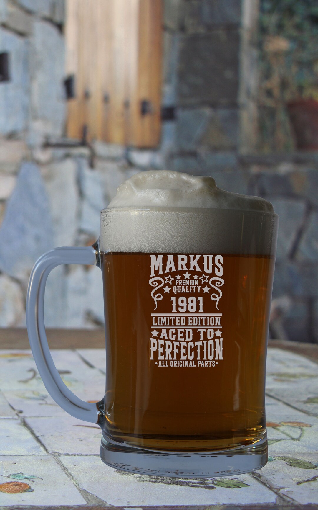 Bierkrug - Persönlicher personifizierter - Geniesser Name seit Jahreszahl main image 1