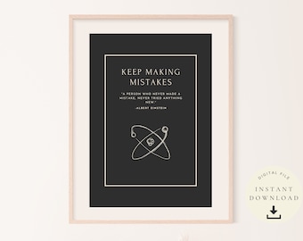 Citação de Einstein, Inteligente, Matemática, Presente de Formatura, Decoração de Parede de Física, Impressão Inteligente, Cientista, Ciência, Pôster de Arte, Teoria da Relatividade