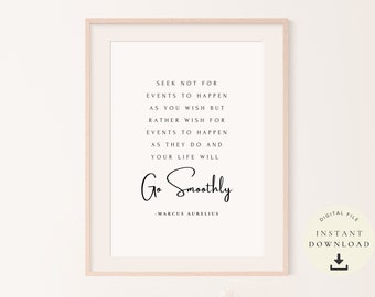 Marcus Aurelius, Stoic Art, Stoicism Poster, Roman Quote, Amor Fati Print, Love of Fate, Positive Quote, Ancient Wisdom Words, Typography