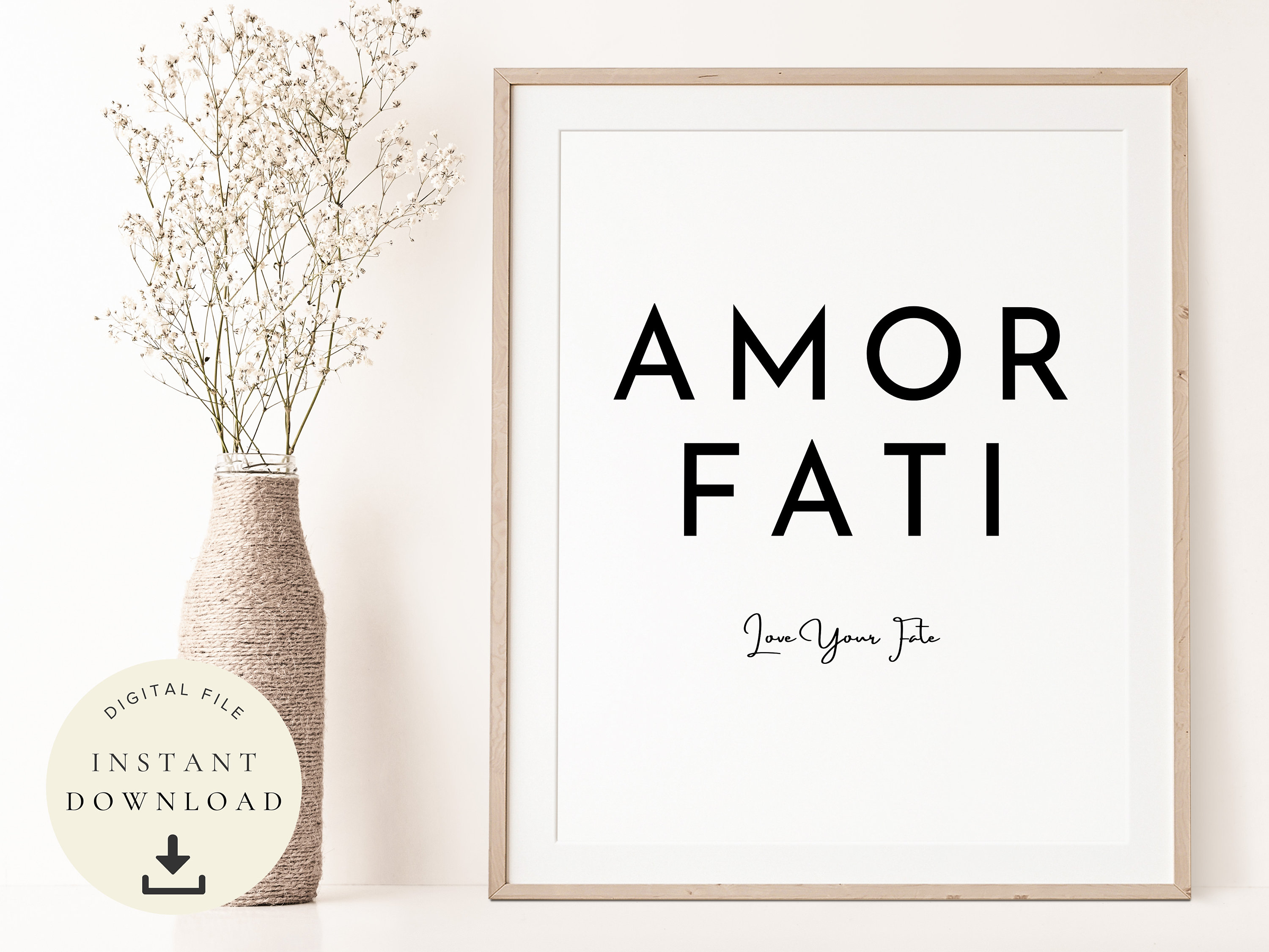 Amor Fati Poster Stoic Print Stoicism Art Marcus Aurelius | Etsy