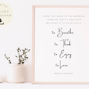 Marcus Aurelius, Print Stoic Quote , Stoicism Print, Motivational Poster, Inspirational Wall Art, Type Typography, Gift for Philosopher