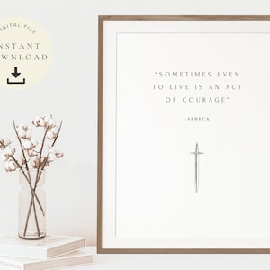 Seneca Quote, Gift for Stoic , Motivational Prints, Stoicism Poster, Philosophy Art, Inspirational, Philosophical, Roman, Ancient, Minimal