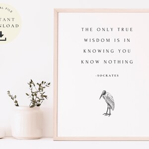 Socrates Décor, Greek Philosophers, Inspirational Print, Motivational Quotes, Philosophy Poster, Hellenistic Art, Ancient Greek Gift