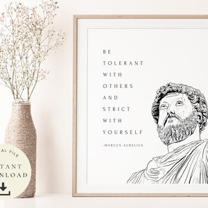 Stoic Meditations, Marcus Aurelius Wall Art, Stoicism Quote Digital, Motivational, Inspirational Poster, Philosophy Gift, Philosophical