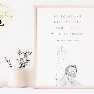 Stoicism Print, Stoic Poster, Marcus Aurelius Quote, Philosopher Art, Meditations, Philosophy, Inspirational Saying, Philosophical Gift