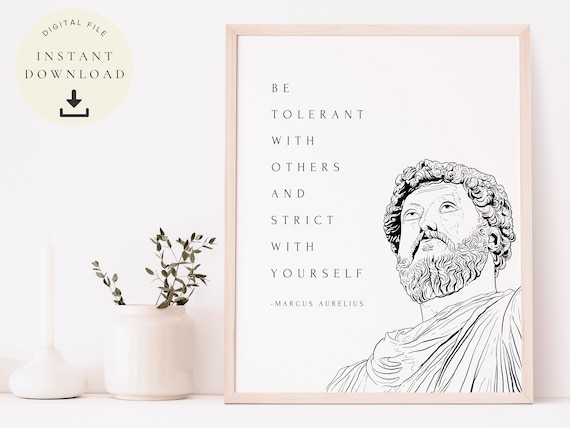 Stoic Proverbs Art & Collectibles Digital Prints Marcus Aurelius Art Philosopher ...