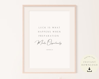 Seneca, Arte Stoica, Stampa Stoicismo, Frase Ispiratrice, Poster con Citazione, Motivazionale, Filosofo, Regalo, Epitteto
