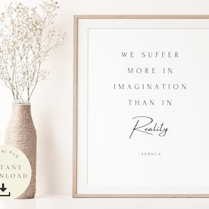 Seneca Quote, Stoic Affirmation, Stoicism Print, Philosophy Teacher, Inspirational , Motivational Poster, Mental Health Wall, Roman, Daily