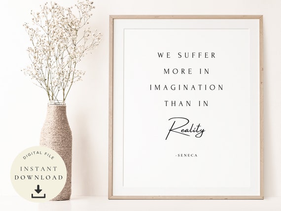 Seneca Quote, Stoic Affirmation, Stoicism Print, Philosophy Teacher, Inspirational , Motivational Poster, Mental Health Wall, Roman, Daily