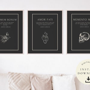 Cartel de Memento Mori, Impresión estoica, Cita de Marco Aurelio, Arte estoicista, Regalo motivacional, Filosófico, Dicho inspirador, Filosofía