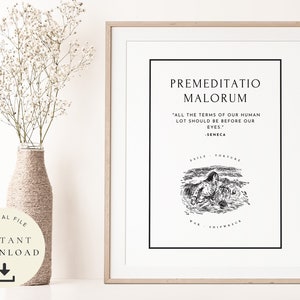 Premeditatio Malorum, Stoicism Art, Stoic Quote, Meditations , Inspirational Print, Motivational Poster, Shipwreck, Positive Wall, Great