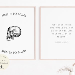 Memento Mori Art, Aurelius Quote, Gift for Stoic, Stoicism Print, Philosophy Poster, Motivational, Inspirational Saying, Philosophical