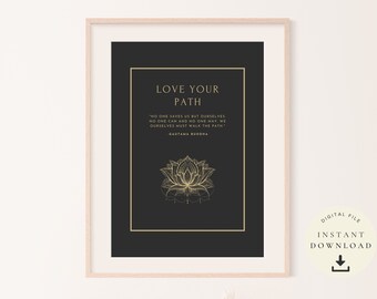 Namaste Wall Art, Buddhism, Buddha Poster, Spiritual Quote, Yoga Studio Decor, Mental Health Printable, Mindfulness Gift, Ancient Wisdom