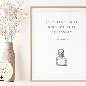 Socrates Philosopher, Philosophy Teacher, Athens Quote, Greek Statue Poster, Ancient Books, Inspirational Print, Motivational Art, Wall